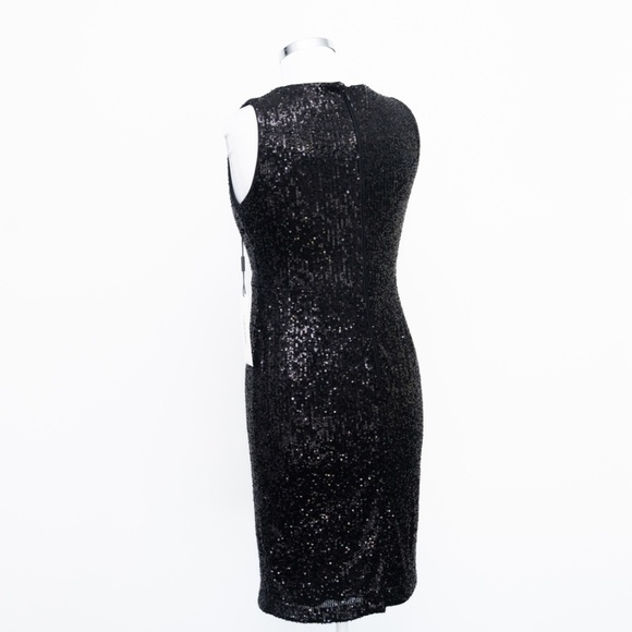 Calvin Klein - Petite Sequin Keyhole Sleeveless Sheath Dress - Picture 12 of 14